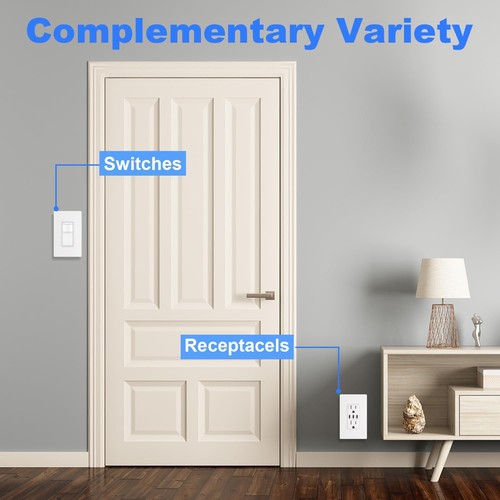 Outlet Cover, Screwless Decorator Wall Plate, Light switch Power Plug Cover, ... - Picture 4 of 6