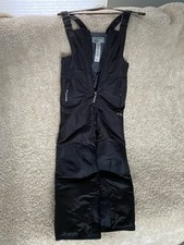 Champion Kids Black Snow Bib Pants S/P 6-7 Polyester Winter Skiing