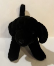 Toys R Us Animal Alley Black Lab Dog Plush Black Stuffed Puppy 10-11in Retriever