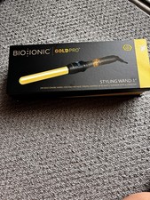 bio ionic gold pro 1 Inch Styling Iron Curling Wand Brand New
