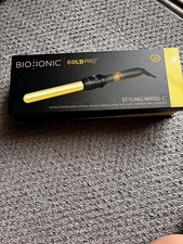 bio ionic gold pro 1 Inch Styling Iron Curling Wand Brand New