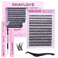 Natural Lash Clusters, Flora Luxe 8-18Mm DIY Wispy Cluster Eyelash Extensions Ki