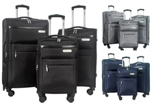 IZOD River Softside Luggage Expandable  Lightweight 3 Piece Luggage Set 20/24/28