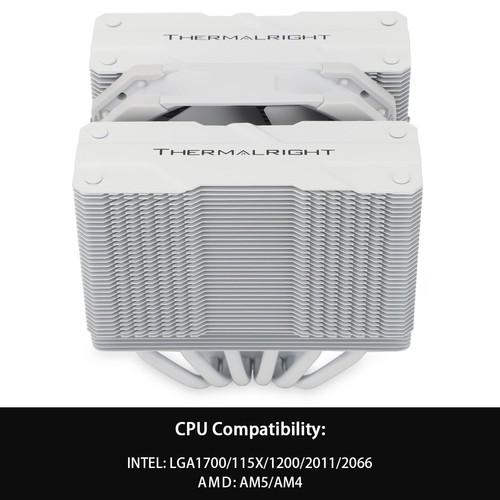 Thermalright Peerless Assassin 120 Mini White CPU Cooler, 6 Heat Pipes WHITE - Afbeelding 3 van 5