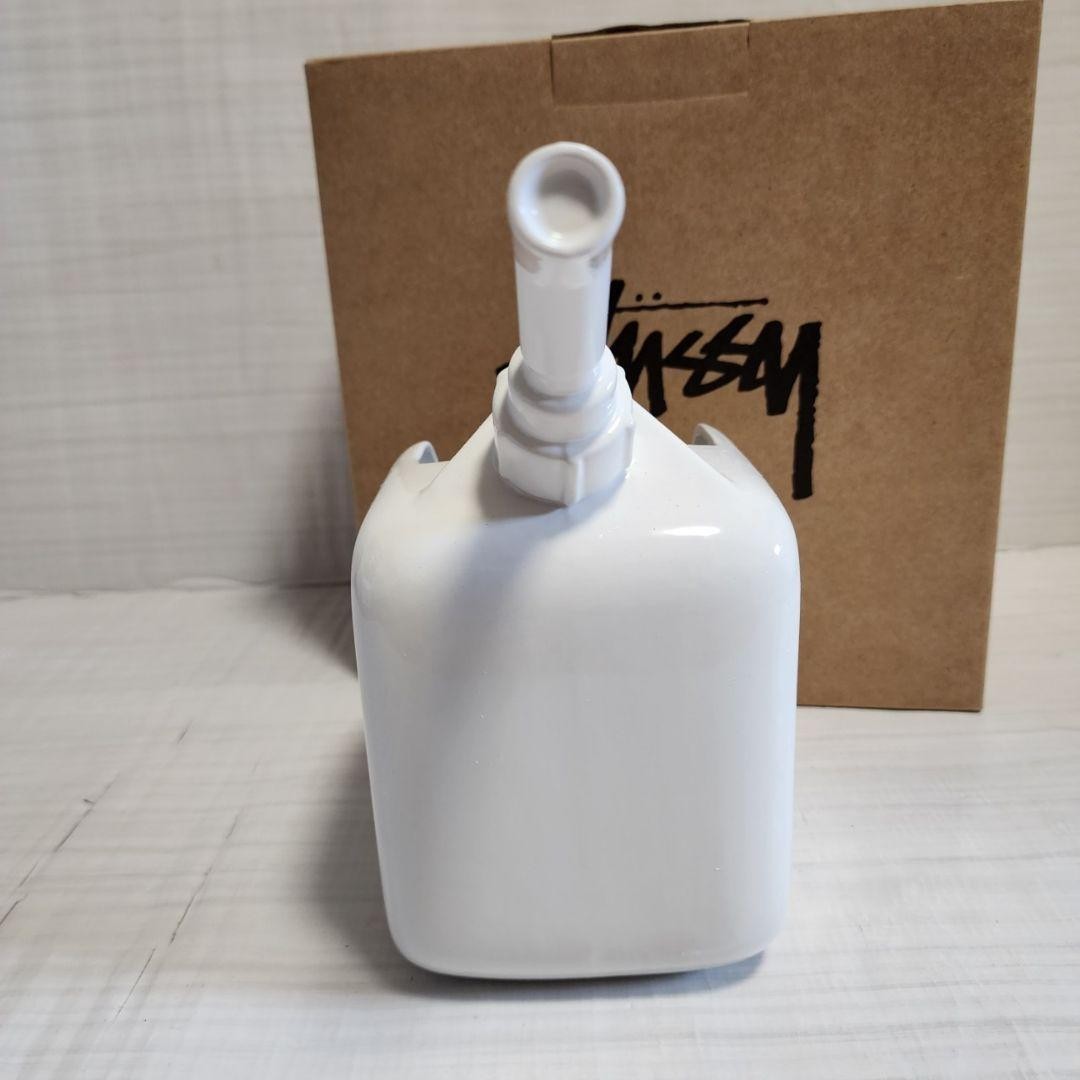 Rare STUSSY Gas Can Vase - White Ceramic - Decorative Collectible