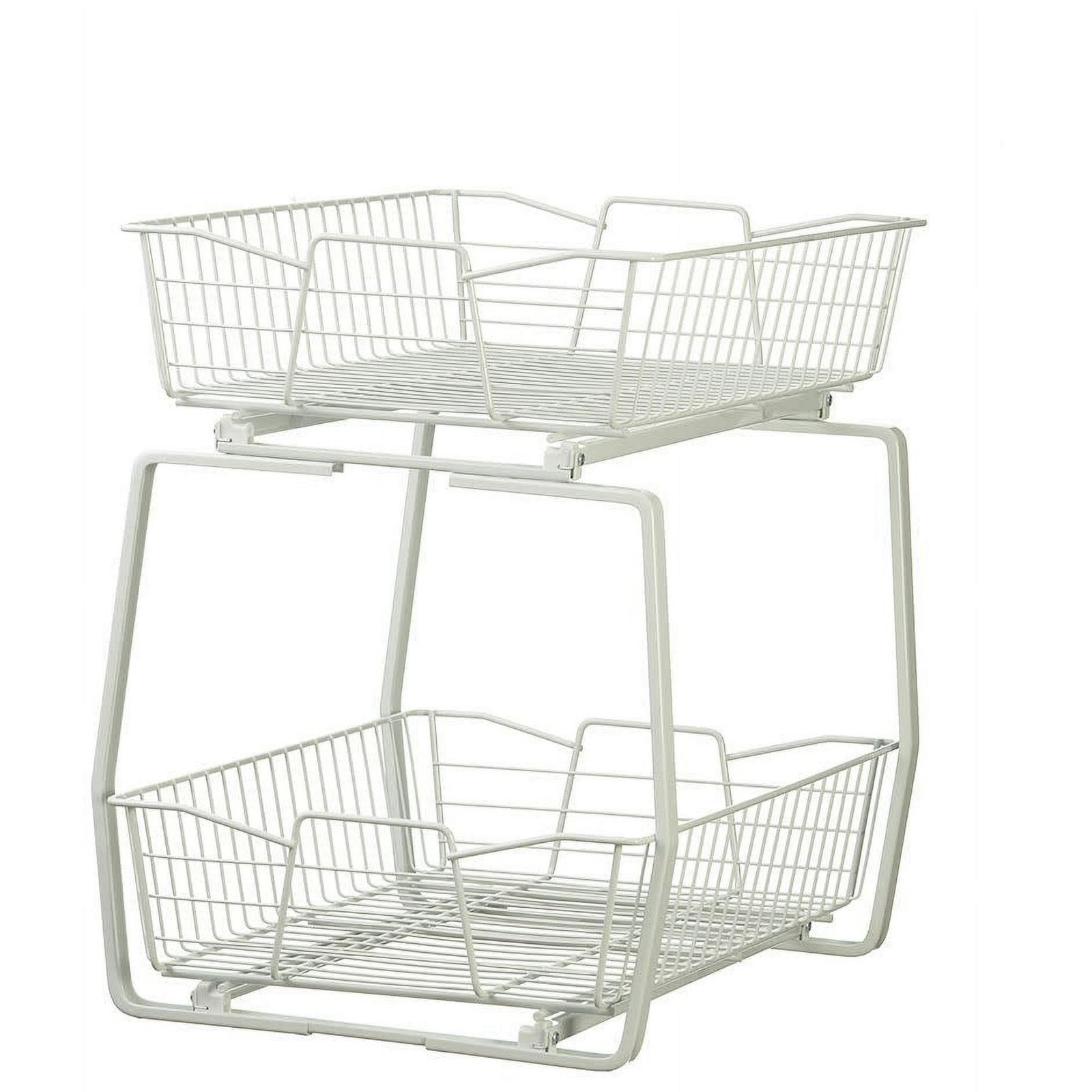 CLOSETMAID 2T-KCPO-1814 18 H X 14 W ДВУХЪЯРУСНЫЙ ВЫДВИЖНОЙ ОРГАНАЙЗЕР ДЛЯ ШКАФА - БЕЛЫЙ