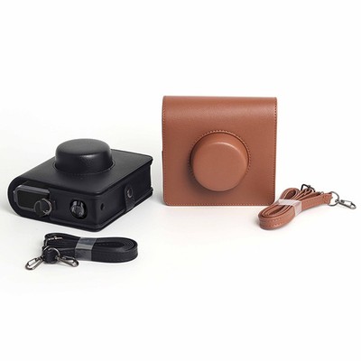 Vintage Stil PU Ledertasche für Instax WideEvo mit verstellbarem Riemen