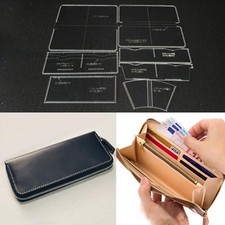 7Pcs Zipper Purse Acrylic Leather Craft Template Pattern