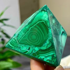 96G Natural malachite Pyramid Chakra Treatment Energy Stone Generator Spiritual