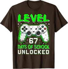 Level 67 Days of School Unlocked  67th Day School Unisex T-Shirt