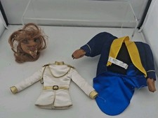Máscara De Colección Disney La Bella y la Bestia Barbie Ken Ropa Príncipe Adán y la Bestia