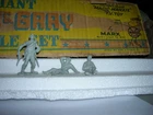 MARX REBEL  54MM WOUNDED TOY SOLDIERS VINTAGE 1960s ACW BLUE & GREY PLAYSET