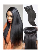 LUVME Yaki Straight LUVME Seamless 2 Pack 220g 14Pcs Clip in Hair Extensions ...