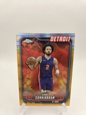 2024-25 Topps Chrome - Cade Cunningham #18 Gold Refractor Pistons /50