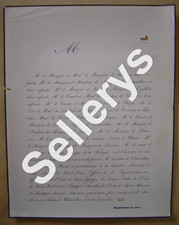 Announcement Count of Chastellux Pair of France Marshal of Camp 1866 Castle