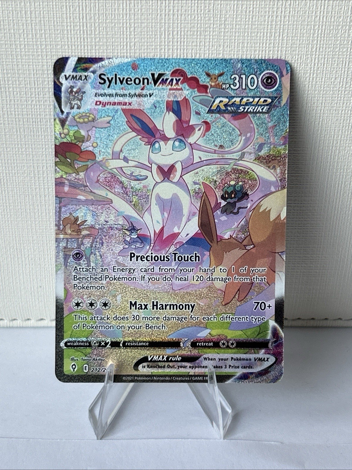 Sylveon VMAX (Alternate Art Secret) 212/203 SWSH07: Evolving Skies Holo