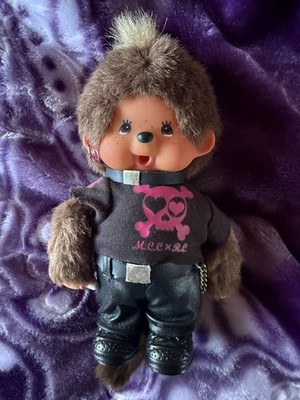 Monchhichi Lover Punk Rocker Boy Monkey Doll Plush Toy Sekiguchi Japan Tag