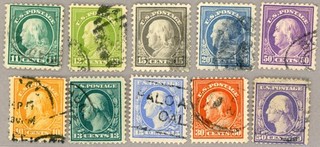US Washington Franklin perf 11 & perf 12 collection no faults!