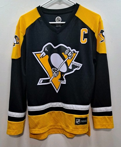 Crosby # 87 Pitts Penguins NHL Hockey Jersey Youth XL Screen Print Not Stitched
