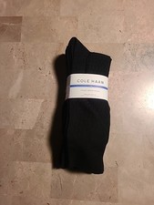 Cole Haan Men's 6-Pair Casual Dress Socks, Black, Shoe Size: 7-12