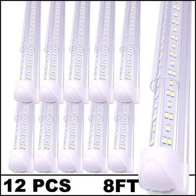 T8 8 FT LED Tube Light Bulbs 8Foot LED Shop Light Fixture 144W 6500k 18000lm 12P