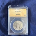 1936 D 50C ANACS MS63 - LIBERTY WALKING