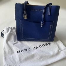 MARC JACOBS navy blue, yellow handbag