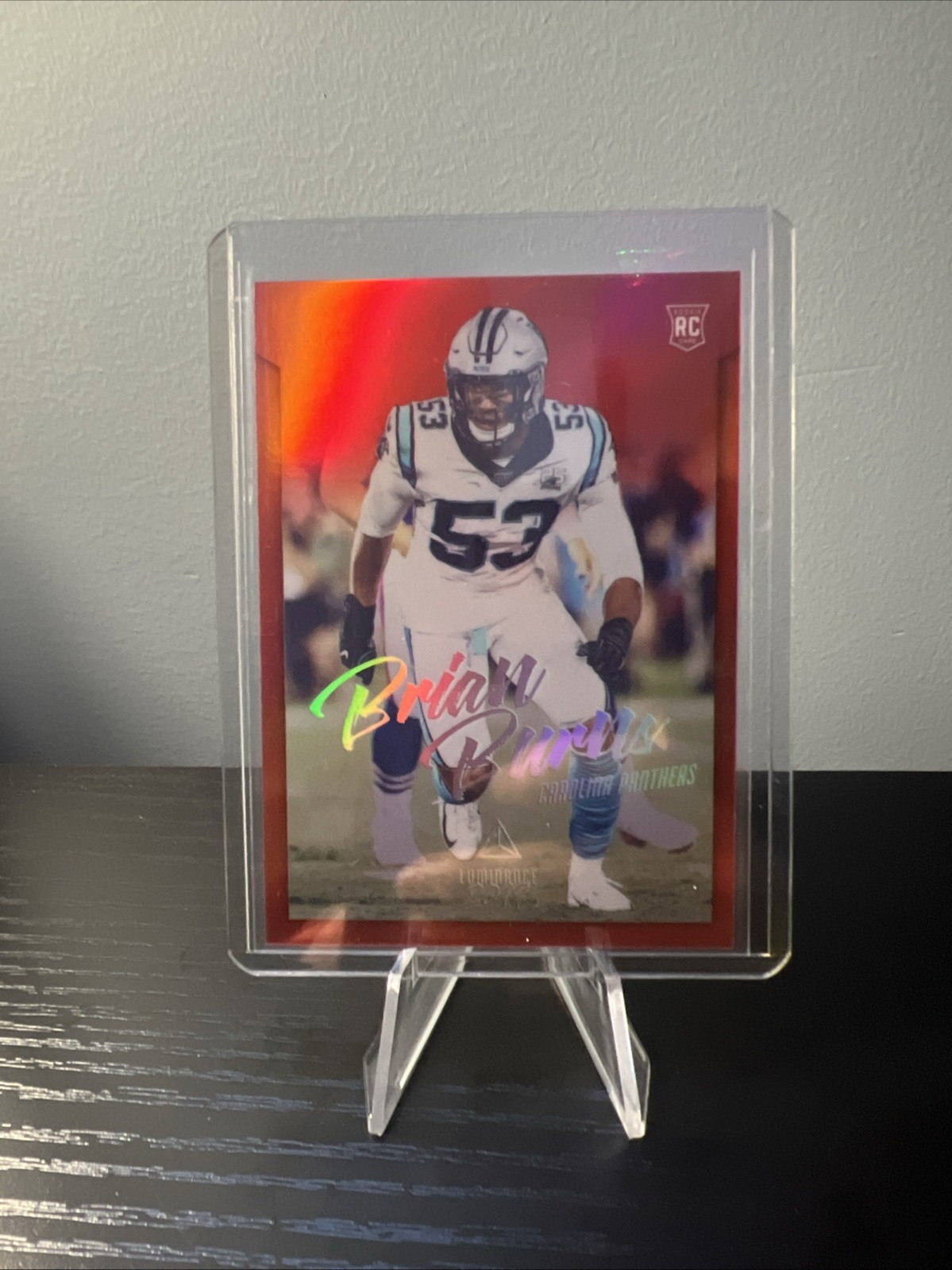 2019 Panini Chronicles - Luminance Update Rookies Brian Burns #214 Red /99 (RC)