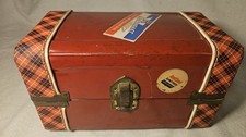 Vintage Large 1950 s Doll Wardrobe Carrying Case Steamer Trunk MCM Mid Century