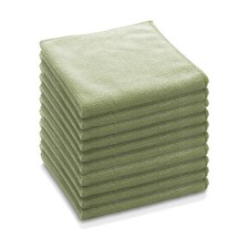 Image of E-Cloth General Purpose Microfibre Cloths Green Multipurpose Cleaning 10 Pack
