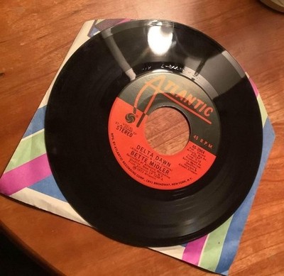 Bette Midler 45 RPM Vinyl Record with Sleeve - Boogie Woogie Bugle Boy & Delta D