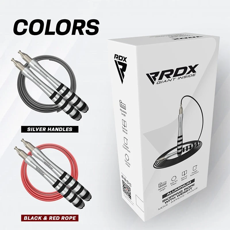RDX Weighted Skipping Rope 10.3FT – Non-Slip Handles for Boxing & Fitness - Image 4 of 4