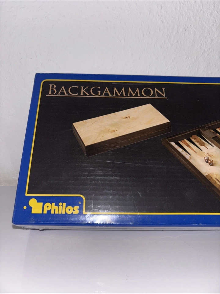Philos Backgammon 30 cm Holz Brettspiel Gesellschaftsspiel ✅Neu Eingeschweißt - Bild 2 von 4