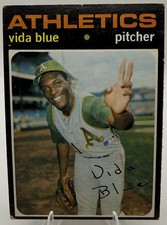 1971 Topps Vida Blue #544 Oakland Athletics Vintage Baseball Card VG MLB