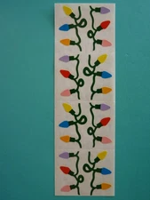 Vintage 1989 Mrs. Grossman's Stickers CHRISTMAS HOLIDAY LIGHTS  (4) 2" X 1.5"