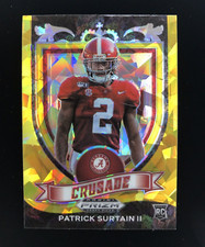 Patrick Surtain II Gold Cracked Ice Crusade 2021 Prizm Draft Picks #178 Broncos