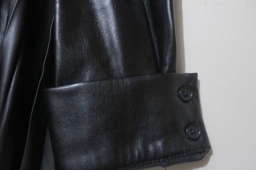 Zara Women's Black Faux Leather Dress Size S 2969/075/800 Pleated Back - Picture 4 of 6