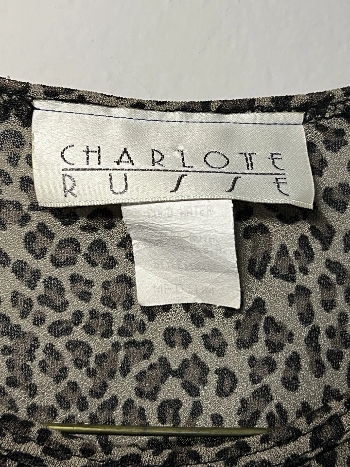 VTG Charlotte Russe Leopard Print Sheer Top - Image 4 of 4