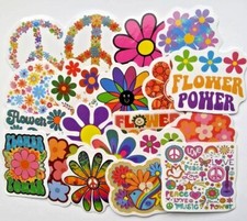 Flower Power Stickers 20/50 Sticker For Laptop Scrapbooking Guitar Card Making