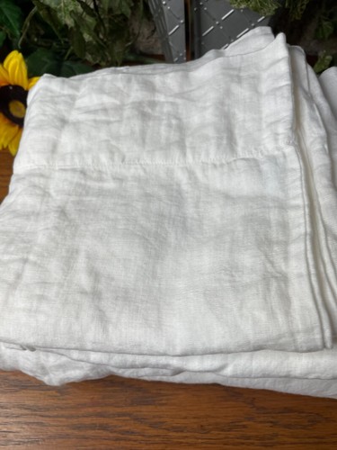 NWOT QUINCE EUROPEAN LINEN FITTED 3 PIECE QUEEN SHEET SET IVORY FLAX SHEETS - Picture 6 of 11