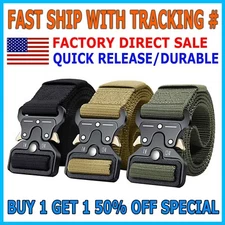 MEN Non-Metal Military Tactical Army Adjustable Quick Release Belts Waistband