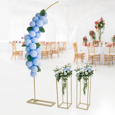 Ballon Arch Stand And 2 Wedding Flower Stands, Arch Backdrop Stand For Parties