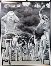 ~ Rare Original 80's Skid Lid Helmet Bike Cycling Poster 18" x 23" - Too Cool ~