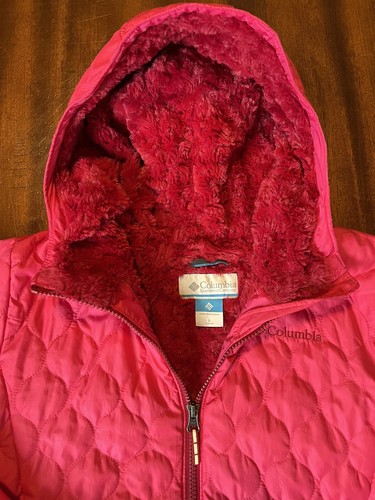 Columbia Girl's Interchange Insulated Pink Jacket Furry Lined Youth L - Picture 6 of 13
