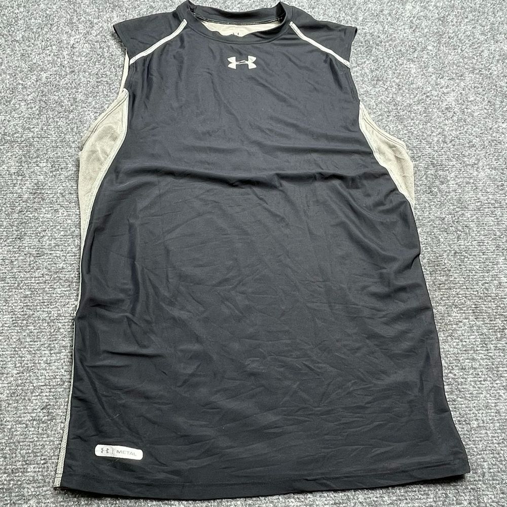 Under Armour Men's Black T-Shirt Sleeveless Crewneck Activewear Size XL