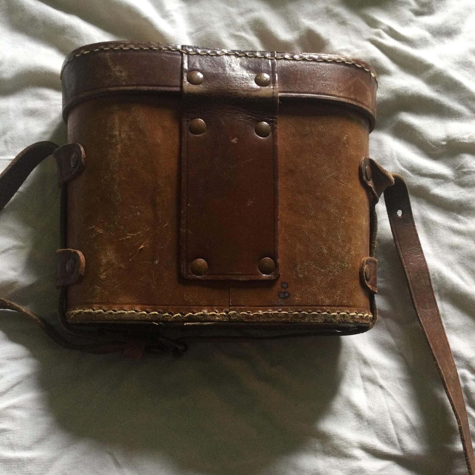 Small Tan Leather Binocular Case eBay