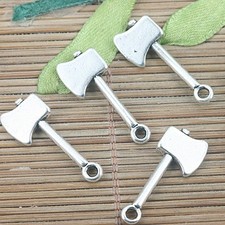 14pcs tibetan silver color 2sided axe design charms H3103