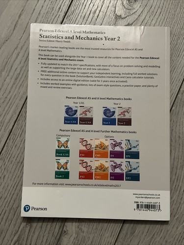 Edexcel A Level Mathematics Statistics and Mechanics Pearson Year 1/Year2 - Picture 5 of 5