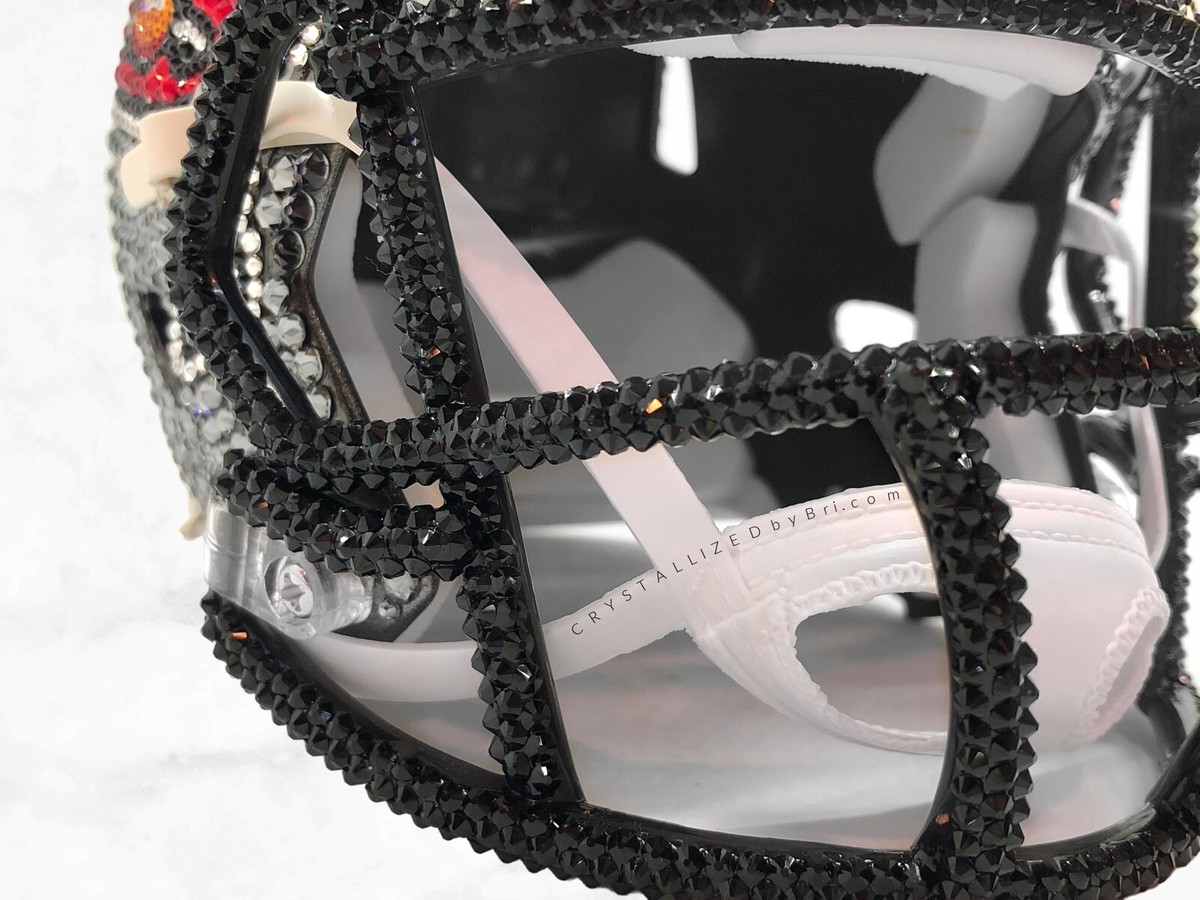 crystal football helmet for bead bracelets Any Team Bling Mini Football Helmet AUSTRIAN CRYSTALS NFL Bedazzled Riddell