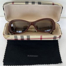 BURBERRY M-6937 Kids Vntg Brown Lenses Burgundy Frame Check Temples Sunglasses